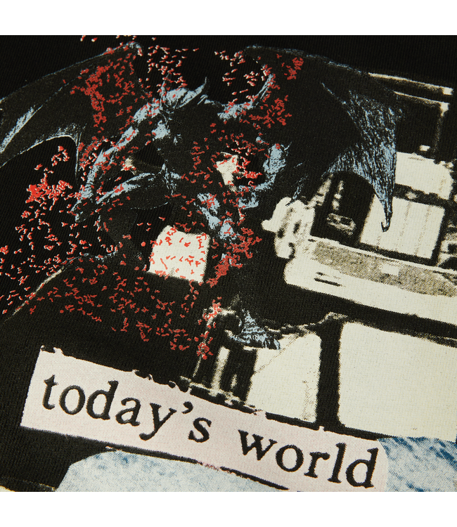 HUF MENS GIMME THE LOOT PULLOVER HOODIE BLACK