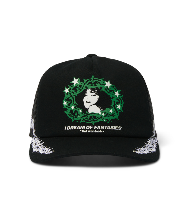 HUF MENS FANTASIES TRUCKER HAT BLACK
