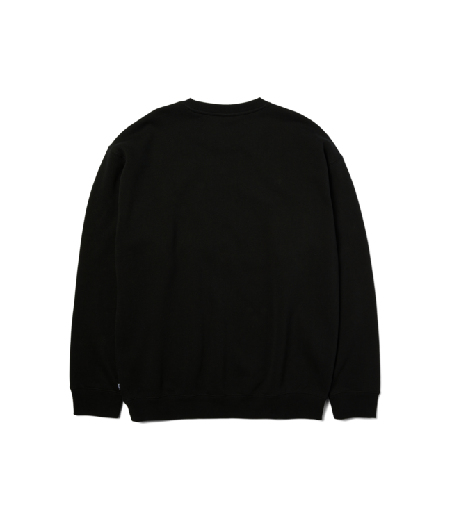 HUF MENS DOGGED CREW SWEATER BLACK