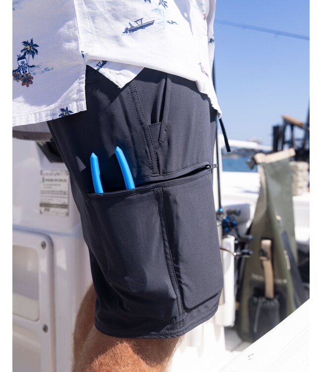 SALTY CREW MENS TRANSOM TECH SHORT HYBRID SHORT PHANTOM