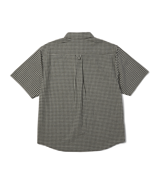 HUF MENS 89 MICRO GINGHAM OXFORD SHORT SLEEVE SHIRT BLACK/WHITE