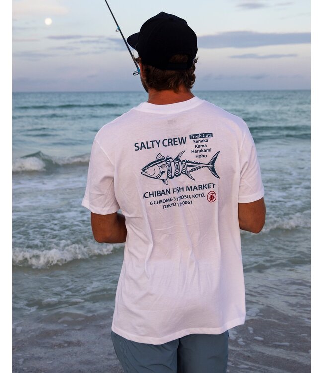SALTY CREW MENS ICHIBAN SHORT SLEEVE TEE WHITE