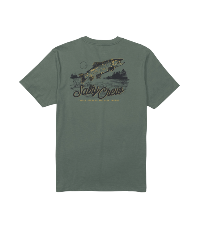 SALTY CREW MENS FISH FEST SHORT SLEEVE TEE LAUREL WREATH