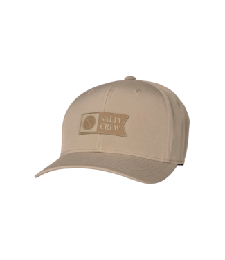 SALTY CREW MENS APEX 6 PANEL FLEXFIT KHAKI