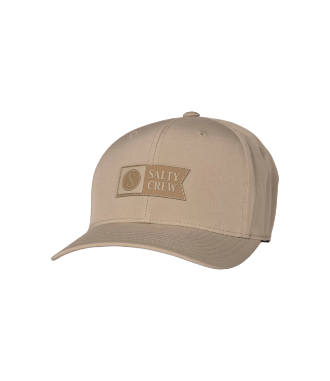 SALTY CREW MENS APEX 6 PANEL FLEXFIT KHAKI