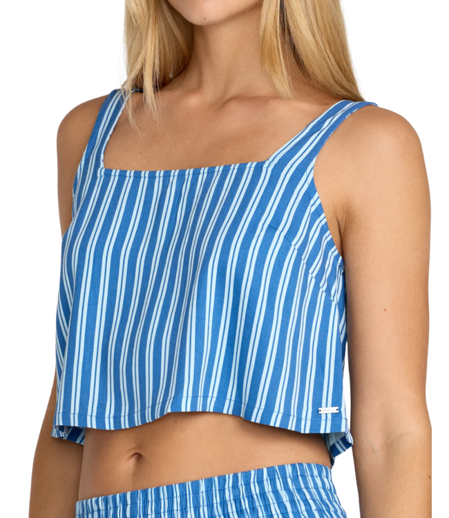 RVCA WOMENS BAKER TOP BLUE RELIC