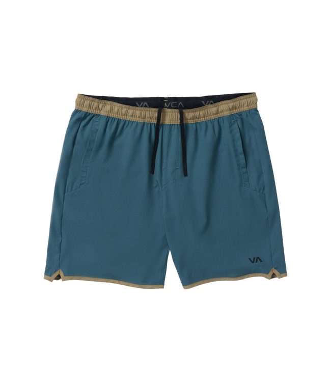 RVCA MENS YOGGER STRETCH 17 SHORT DUCK BLUE