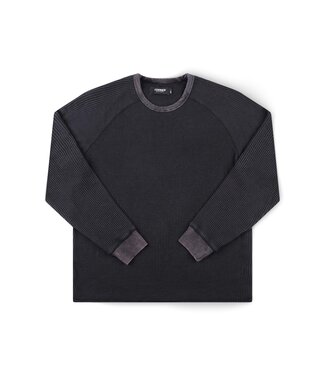 FORMER MENS AG ACID WAFFLE LONG SLEEVE TEE ACID BLACK
