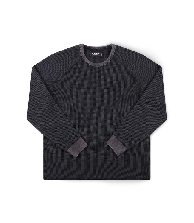 FORMER MENS AG ACID WAFFLE LONG SLEEVE TEE ACID BLACK