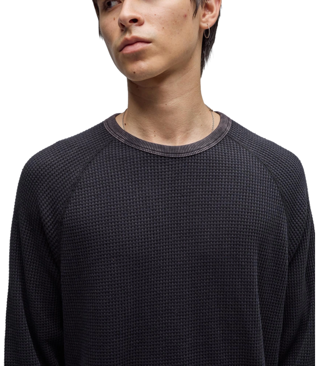 FORMER MENS AG ACID WAFFLE LONG SLEEVE TEE ACID BLACK