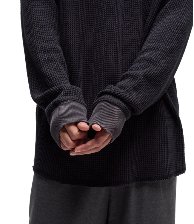 FORMER MENS AG ACID WAFFLE LONG SLEEVE TEE ACID BLACK