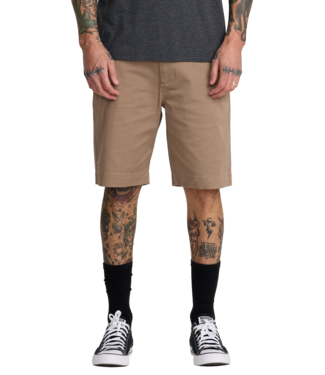 RVCA MENS WEEKEND STRETCH SHORT 20" DARK KHAKI