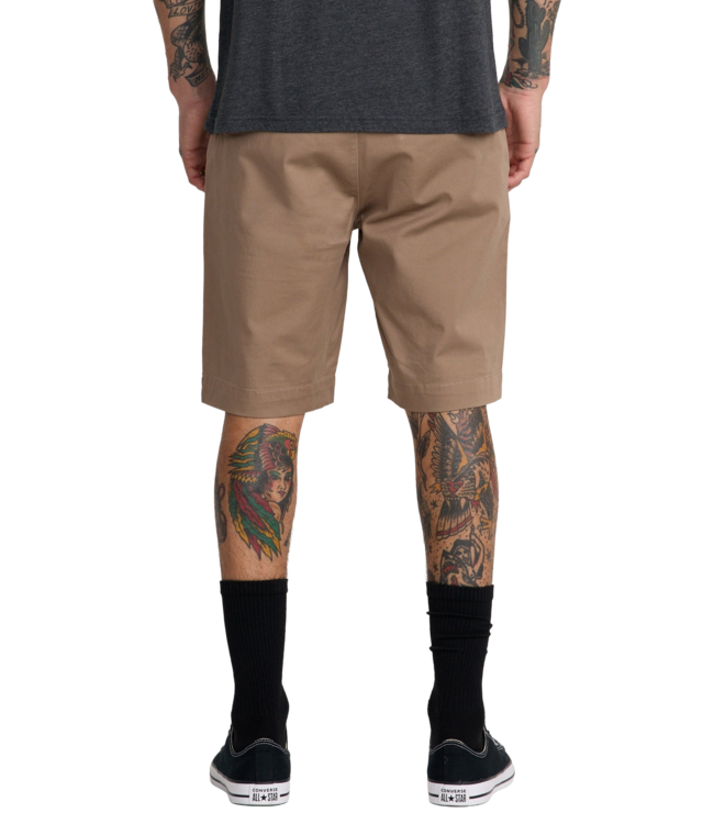 RVCA MENS WEEKEND STRETCH SHORT 20" DARK KHAKI