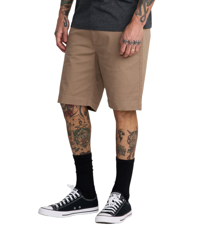 RVCA MENS WEEKEND STRETCH SHORT 20" DARK KHAKI