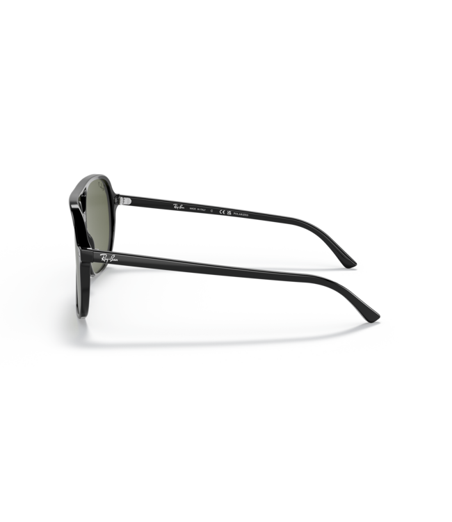 RAY-BAN BILL SUNGLASSES BLACK w/ GREEN POLAR