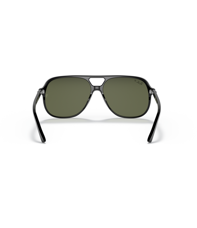 RAY-BAN BILL SUNGLASSES BLACK w/ GREEN POLAR