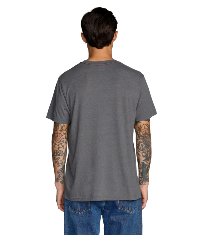 RVCA MENS HARVESTER SHORT SLEEVE TEE SMOKE