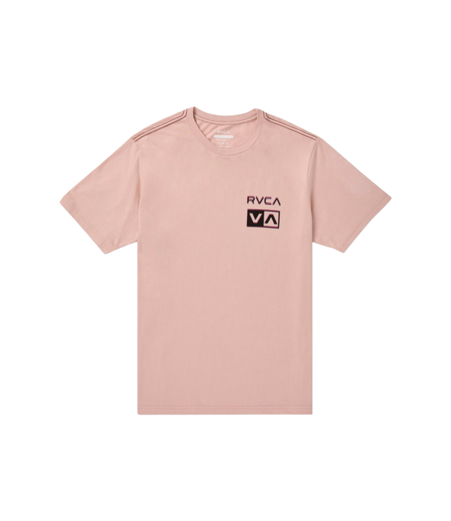 RVCA MENS GLITCH SHORT SLEEVE TEE MAUVE