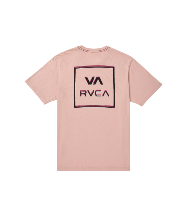 RVCA MENS GLITCH SHORT SLEEVE TEE MAUVE