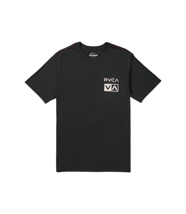 RVCA MENS GLITCH SHORT SLEEVE TEE BLACK