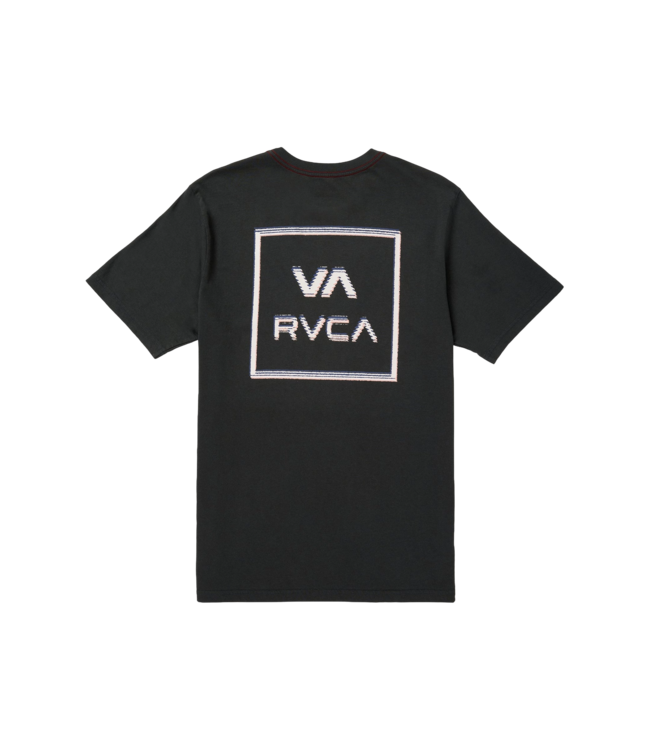 RVCA MENS GLITCH SHORT SLEEVE TEE BLACK