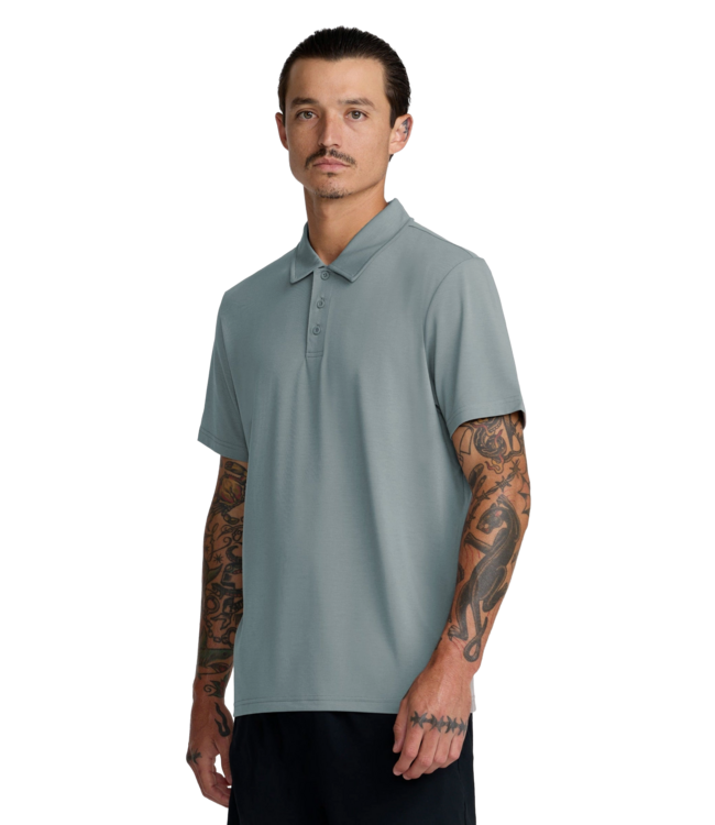 RVCA MENS BALANCE SHORT SLEEVE POLO LEAD