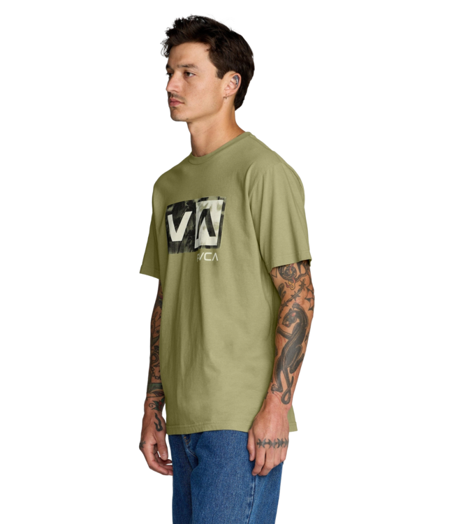 RVCA MENS BALANCE BOX SHORT SLEEVE TEE RANGER GREEN