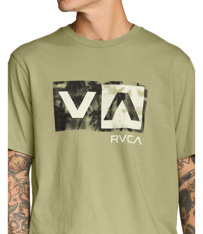 RVCA MENS BALANCE BOX SHORT SLEEVE TEE RANGER GREEN