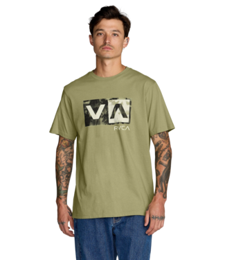 RVCA MENS BALANCE BOX SHORT SLEEVE TEE RANGER GREEN
