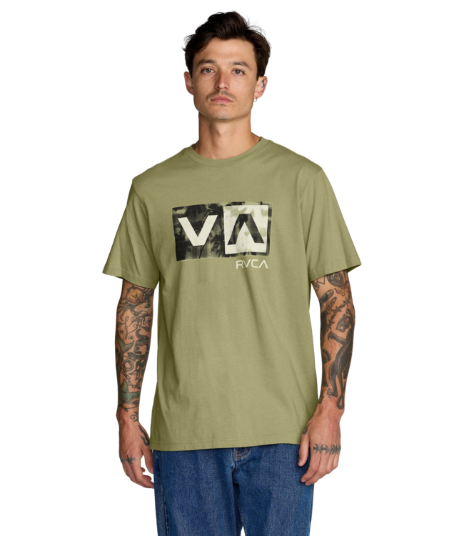 RVCA MENS BALANCE BOX SHORT SLEEVE TEE RANGER GREEN