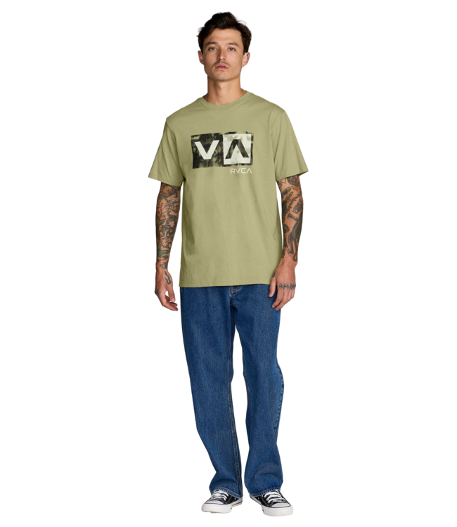RVCA MENS BALANCE BOX SHORT SLEEVE TEE RANGER GREEN