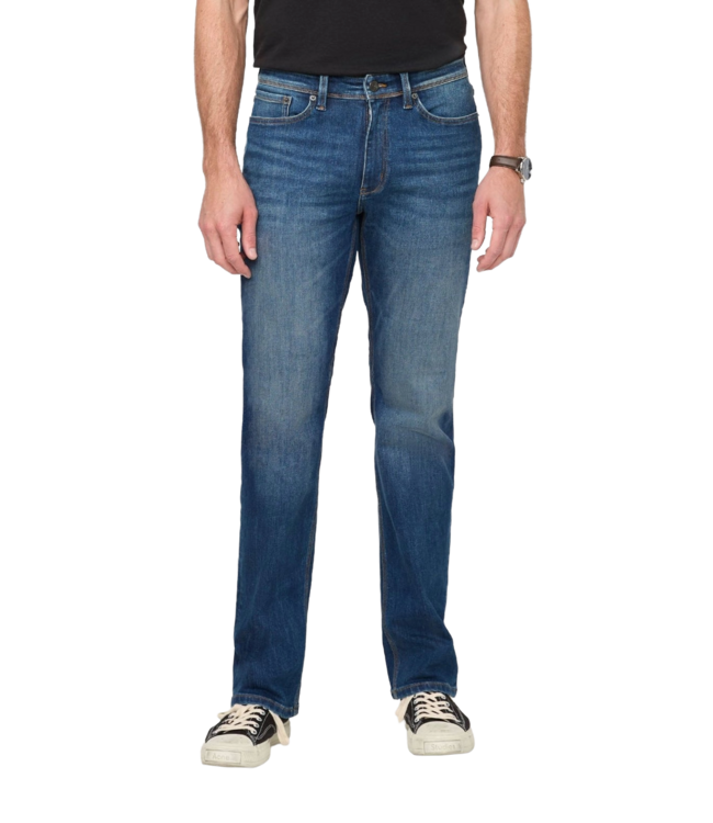 DUER MENS PERF STRAIGHT DENIM PANTS DUSTBOWL BLUE