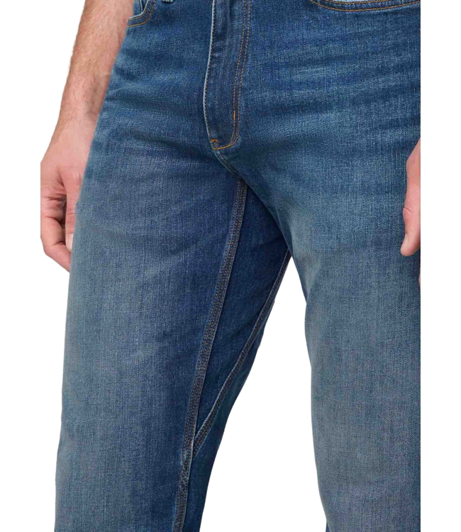 DUER MENS PERF STRAIGHT DENIM PANTS DUSTBOWL BLUE
