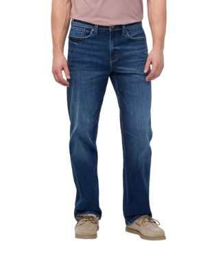 DUER DUER MENS PERF RELAXED STRAIGHT DENIM PANTS PRAIRIE INDIGO