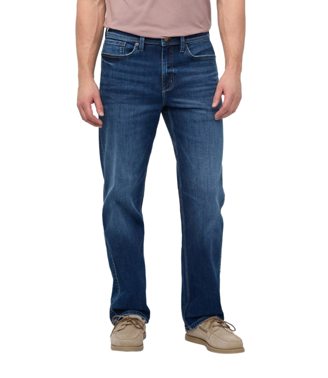 DUER MENS PERF RELAXED STRAIGHT DENIM PANTS PRAIRIE INDIGO