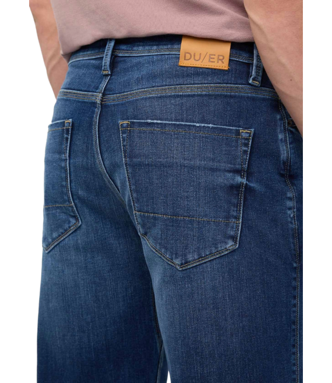 DUER MENS PERF RELAXED STRAIGHT DENIM PANTS PRAIRIE INDIGO