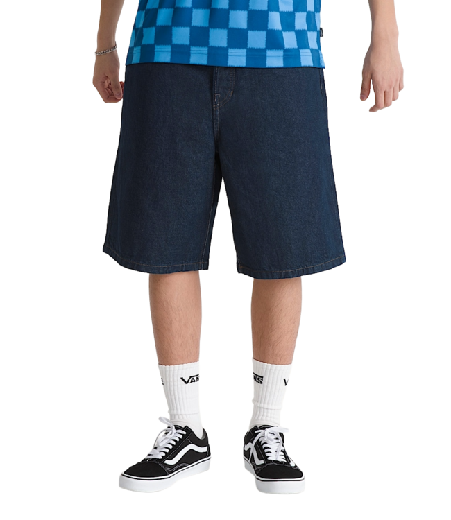 VANS MENS CHECK-5 BAGGY DENIM SHORTS SP26 (DRR) DARK RINSE