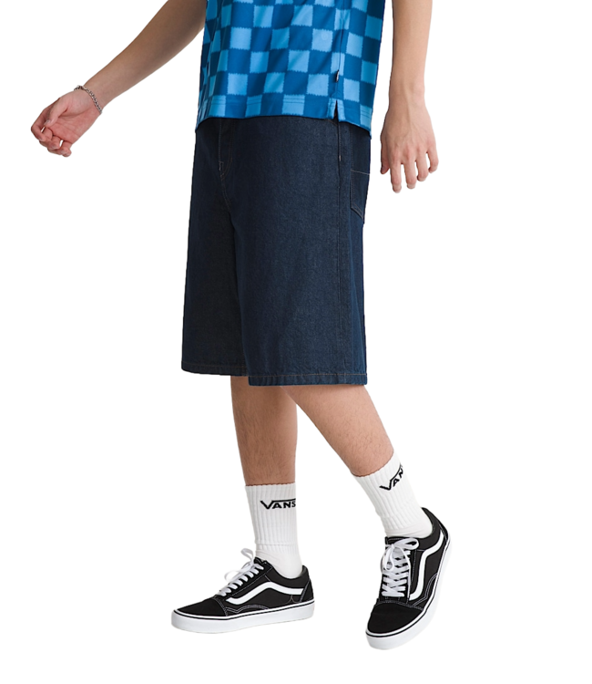 VANS MENS CHECK-5 BAGGY DENIM SHORTS SP26 (DRR) DARK RINSE