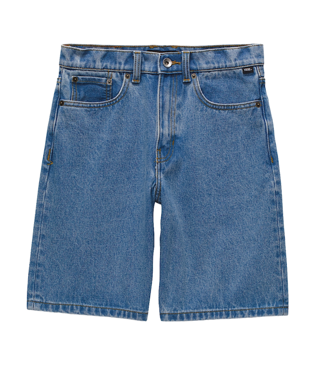 VANS BOYS CHECK 5 BAGGY DENIM SHORTS (CDX) STONEWASH/BLUE
