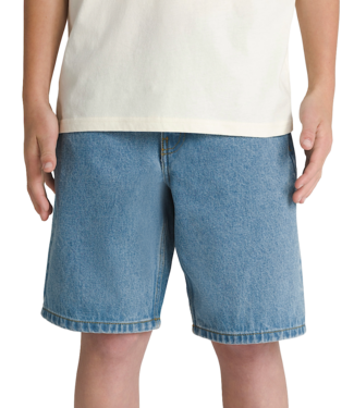 VANS VANS BOYS CHECK 5 BAGGY DENIM SHORTS (CDX) STONEWASH/BLUE