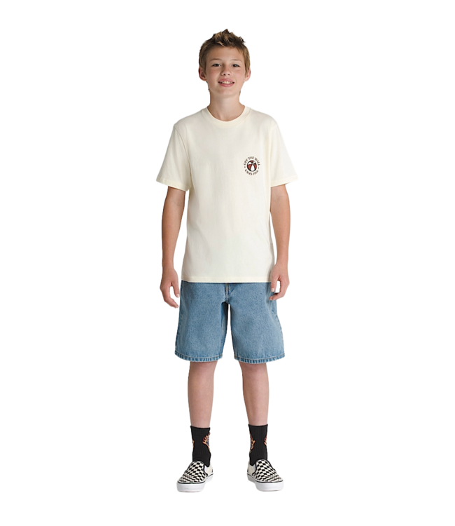 VANS BOYS CHECK 5 BAGGY DENIM SHORTS (CDX) STONEWASH/BLUE