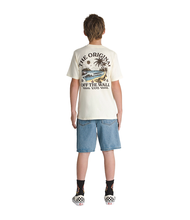 VANS BOYS CHECK 5 BAGGY DENIM SHORTS (CDX) STONEWASH/BLUE