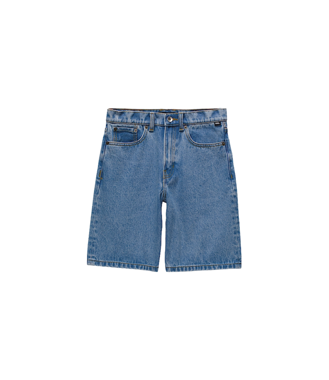 VANS BOYS CHECK 5 BAGGY DENIM SHORTS (CDX) STONEWASH/BLUE