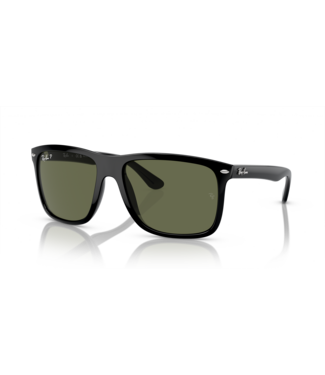 RAY BAN RAY-BAN BOYFRIEND TWO SUNGLASSES BLACK w/ GREEN POLAR