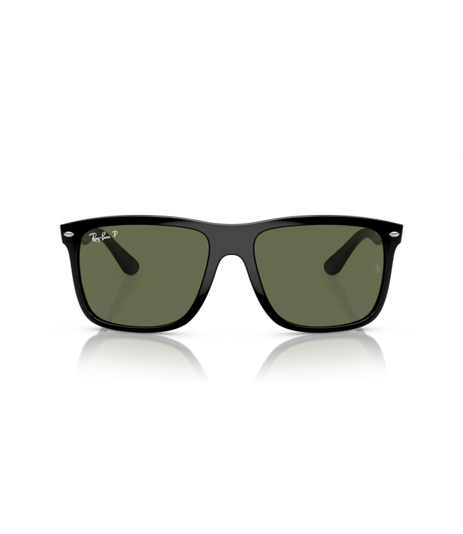 RAY-BAN BOYFRIEND TWO SUNGLASSES BLACK w/ GREEN POLAR