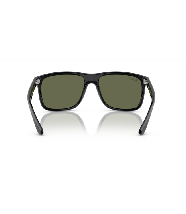 RAY-BAN BOYFRIEND TWO SUNGLASSES BLACK w/ GREEN POLAR