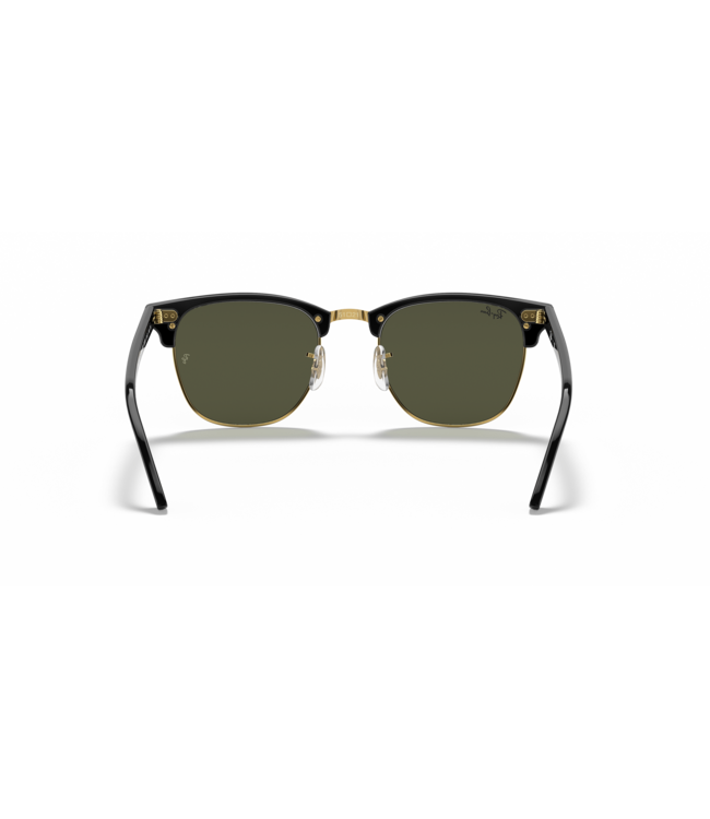RAY-BAN CLUBMASTER SUNGLASSES BLACK ON ARISTA w/ G-16 GREEN 51