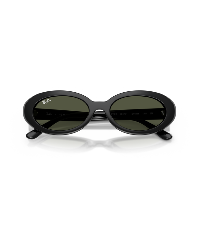 RAY-BAN RB2223 SUNGLASSES BLACK w/ GREEN