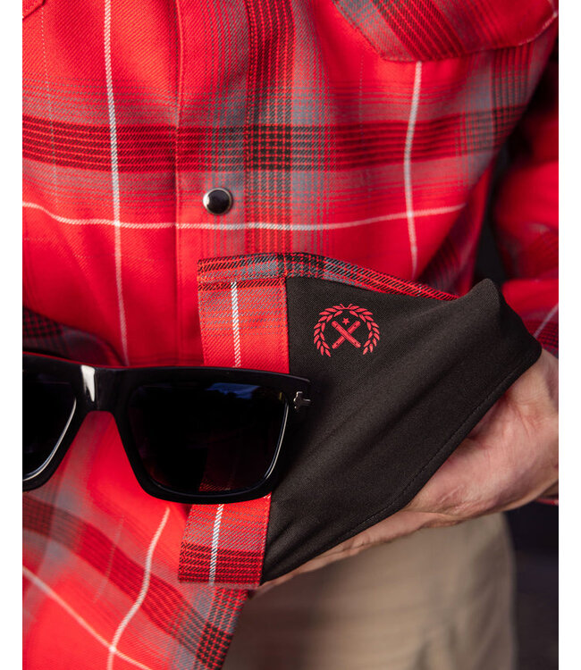 DIXXON MENS THE SLAPPY LONG SLEEVE FLANNEL RED