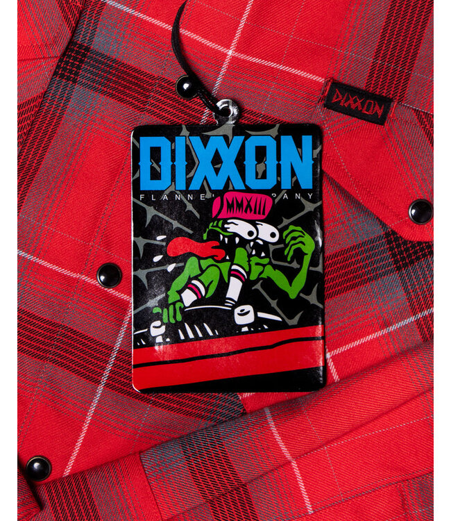 DIXXON MENS THE SLAPPY LONG SLEEVE FLANNEL RED